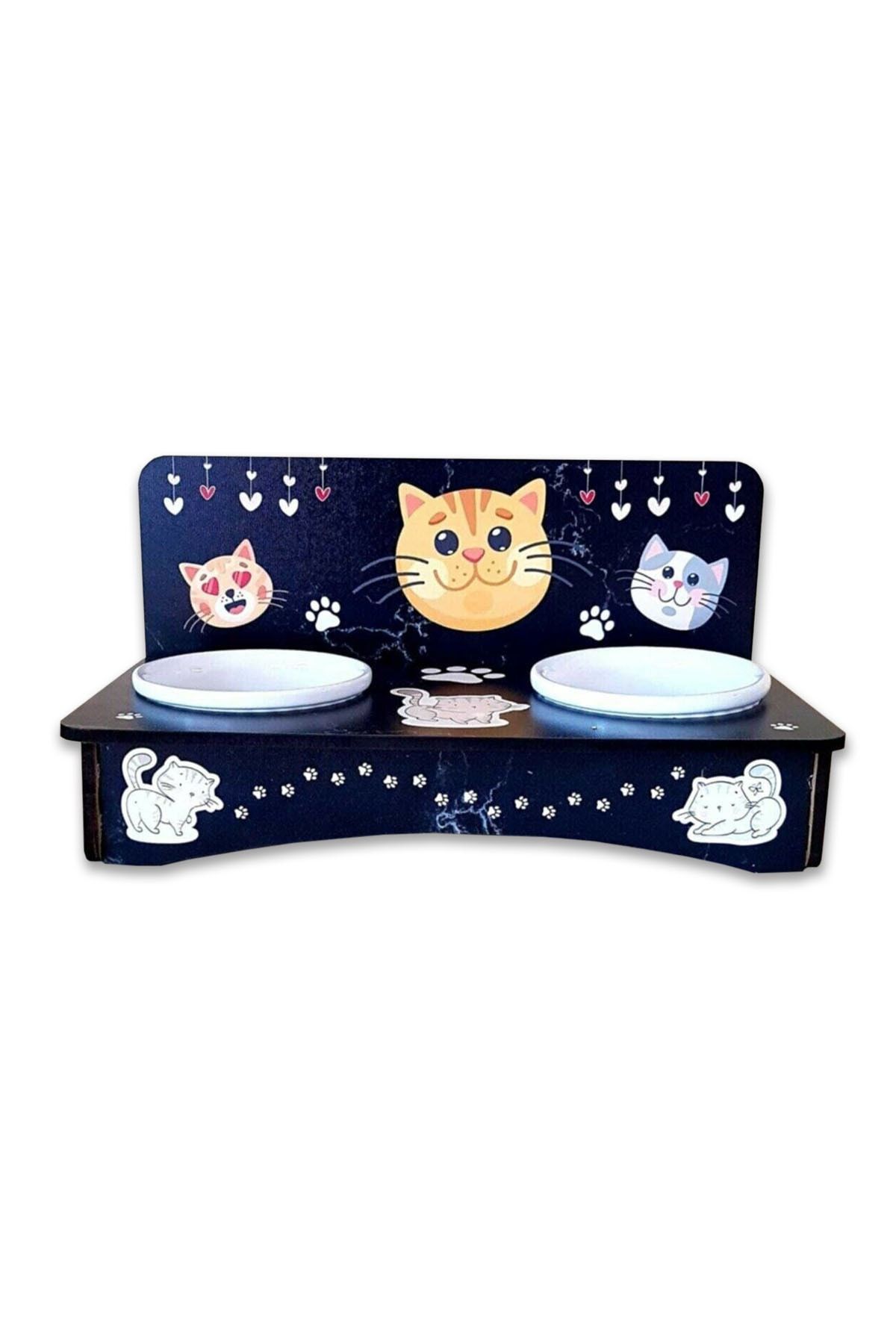HOB C M Cat Food And Water Bowl Ceramic Bowl Wooden Latest