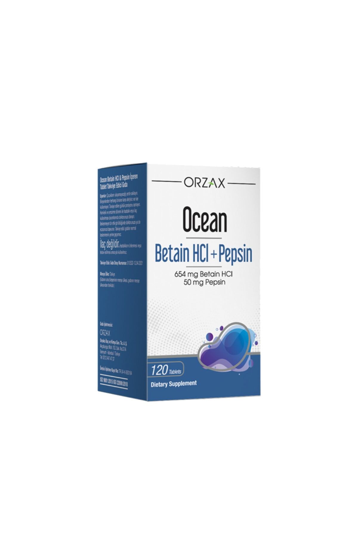 Ocean Betaine HCl+ Пепсин Пищевая добавка 120 таблеток 901