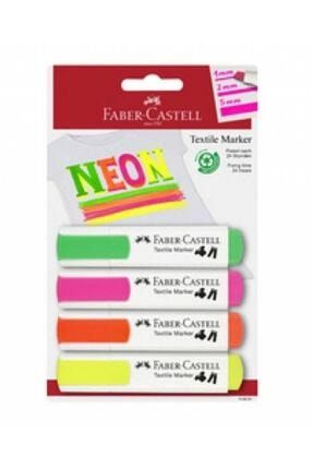 Faber Tekstil Markörü Neon 4'lü (ARMAN KIRTASİYE&BÜRO MALZEMELERİ) FTXTMKR