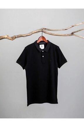 Erkek Siyah Polo Yaka T-shirt SXTS21E