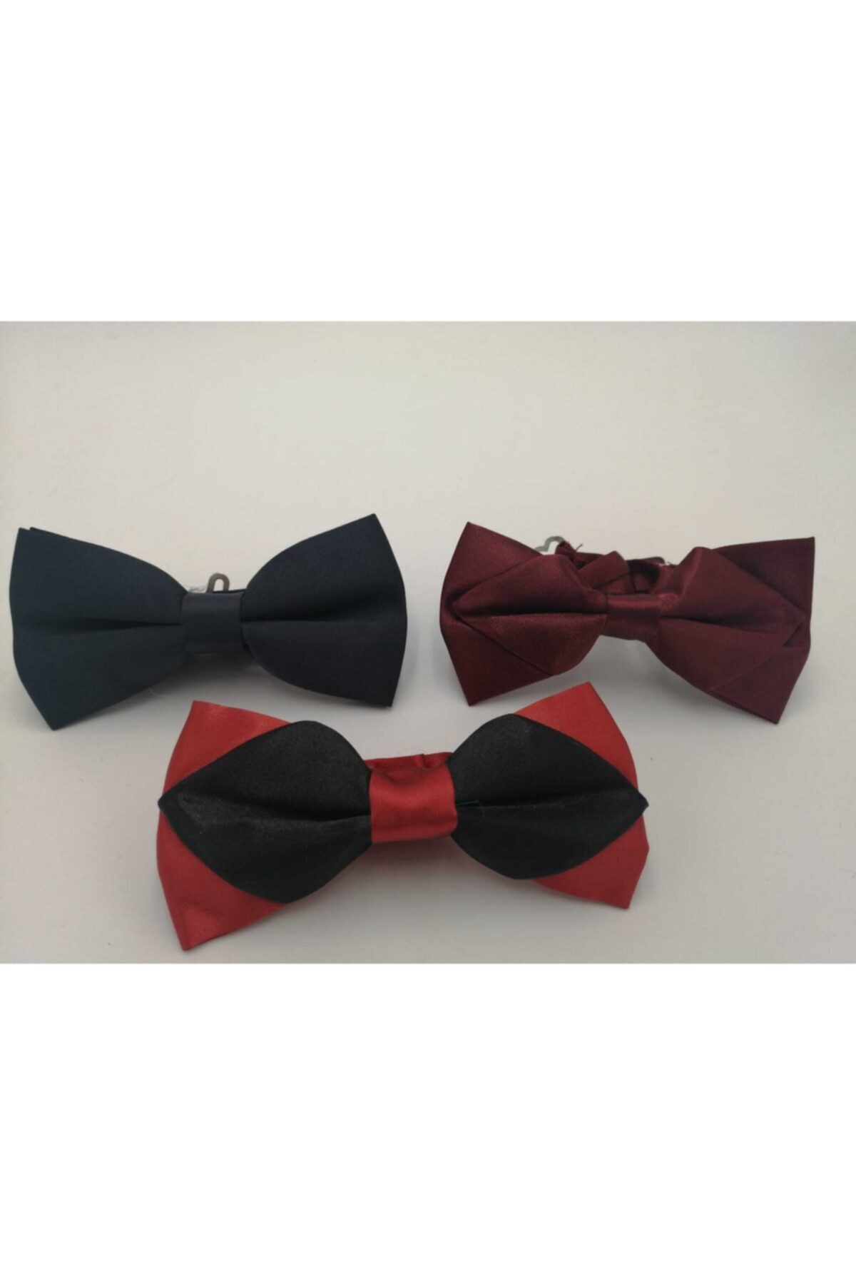 Yage Unisex Karma Renk Desenli 3'lü Kombin Papyon Set