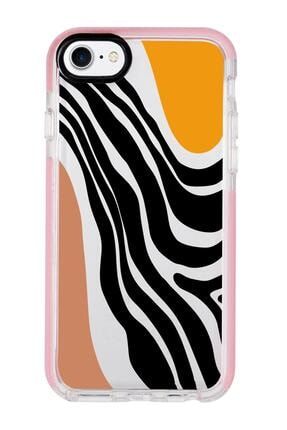 Iphone 7 Modern Art Desenli Candy Bumper Silikonlu Telefon Kılıfı MC7CBTS46