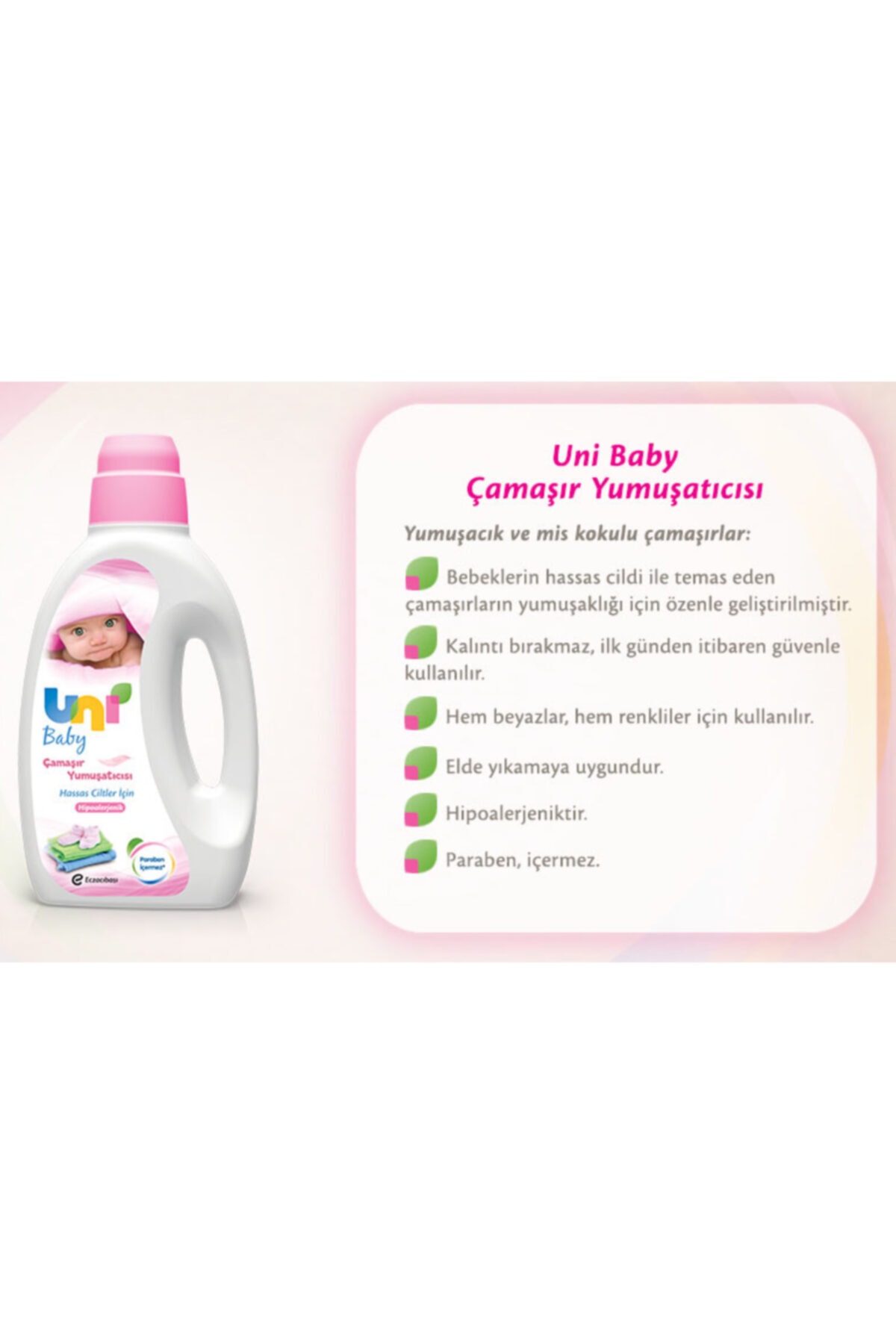 Uni Baby Çamaşır Deterjanı 1500 Ml + Çamaşır Yumuşatıcısı 1500 Ml fotoğrafı 5 (önizleme)
