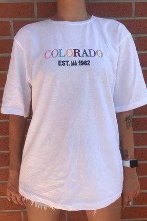 Colorado Nakışlı Boyfriend Kalıp Tshirt GUTSHR0002