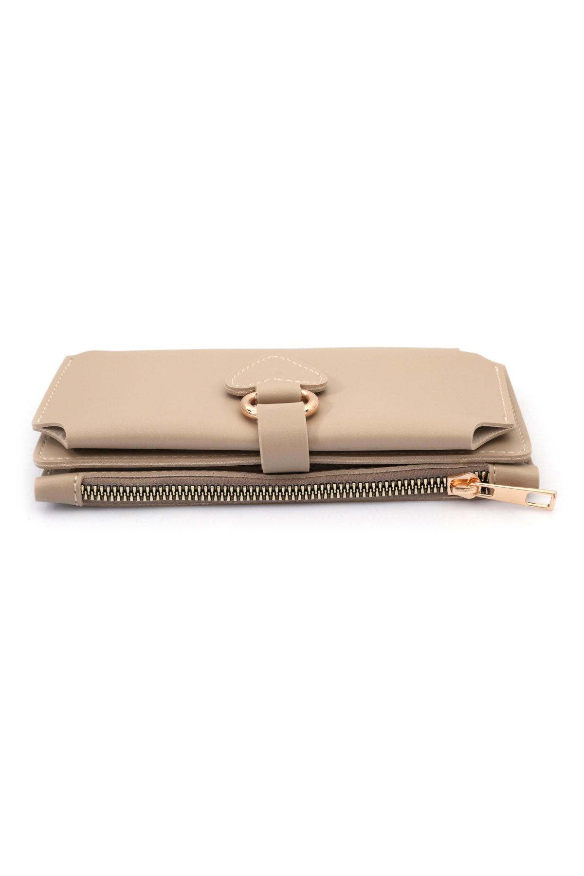 Womancraft-Accesoriu portofel pentru femei, gri, cu cataramă din piele moale și compartiment multiplu, cu compartiment pentru telefon 2