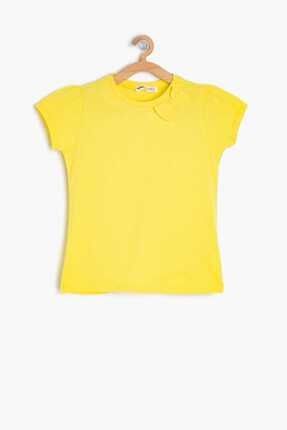 Sarı Kız Çocuk Fiyonk Detayli T-Shirt 9YKG17068OK