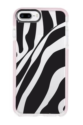 Iphone 7 Plus Zebra Desenli Candy Bumper Silikonlu Telefon Kılıfı MC7PCBTS137