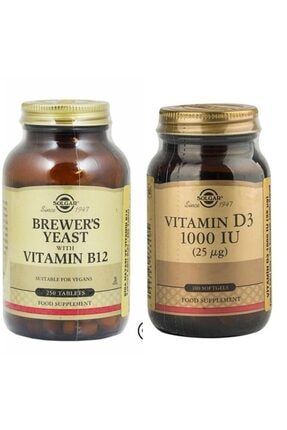 Brewer's Yeast With Vitamin B12 250 Tablet + Vitamin D3 1000 Iu 100 Tablet PARKFARMA149