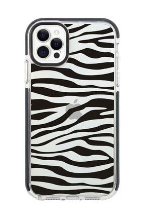 Iphone 11 Pro Max Siyah Kenarlı Anti Shock Sanatsal Art Desenli Telefon Kılıfı IP11PLK-181