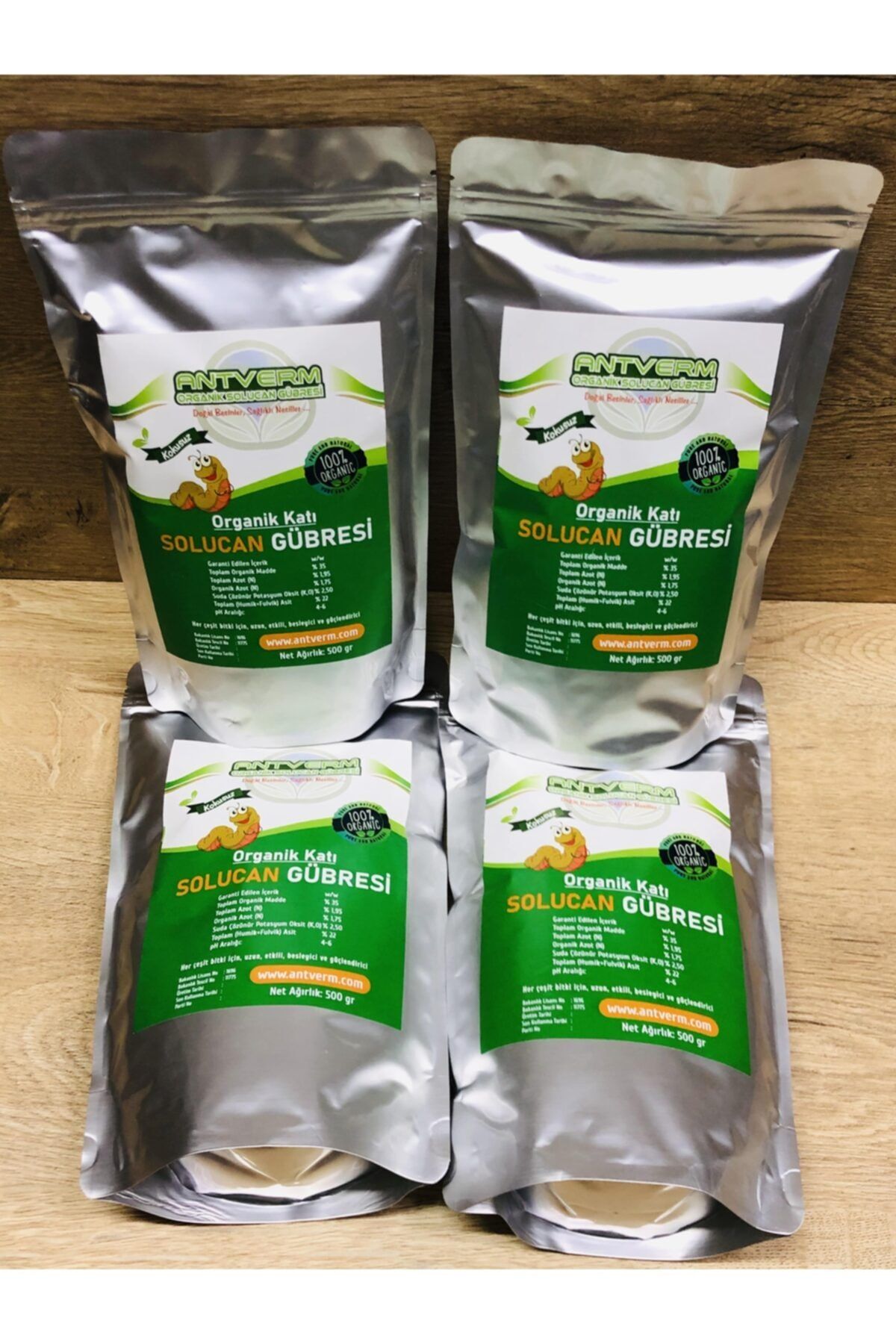 500 Gr Güneş Işığı Görmeyen Salon Bitkileri için Özel Üretim Besleyici solucan Gübresi