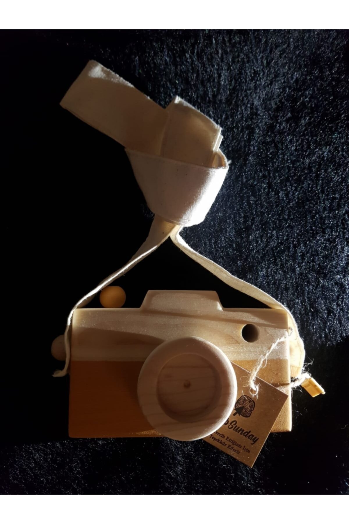 websunday Dekoratif Fotoğraf Makinesi, Bebek Çocuk Askılı Sahne Kamera, Sevimli Ahşap Oyuncak-hardal fotoğrafı 3 (önizleme)