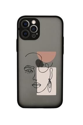 Iphone 12 Pro Max Uyumlu Kamera Lens Korumalı Women Art Desenli Lüx Telefon Kılıfı MC12PMXLXTS129