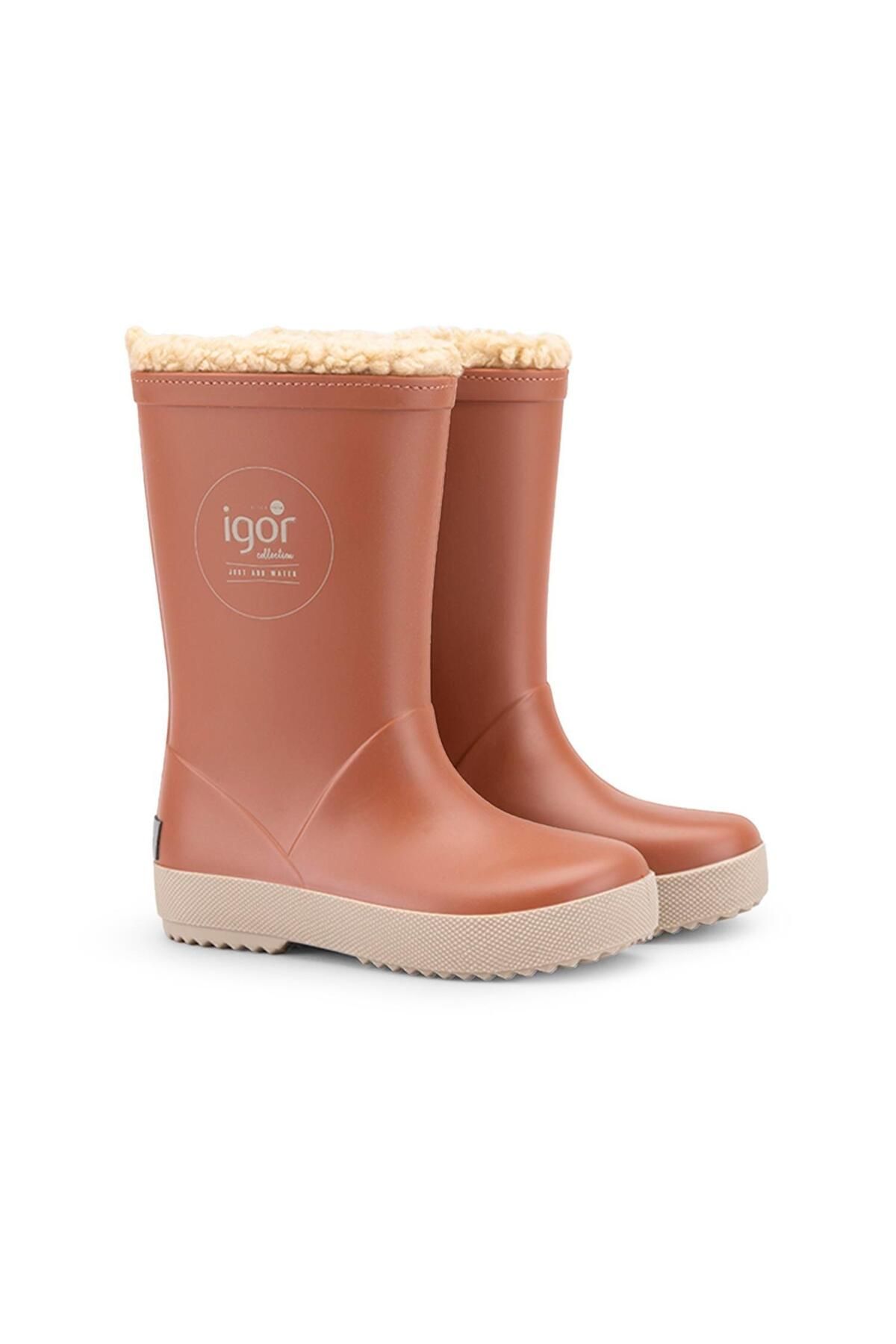 IGOR-Children's Furry Rain Boots W10293 Splash Dk Borreguito 2