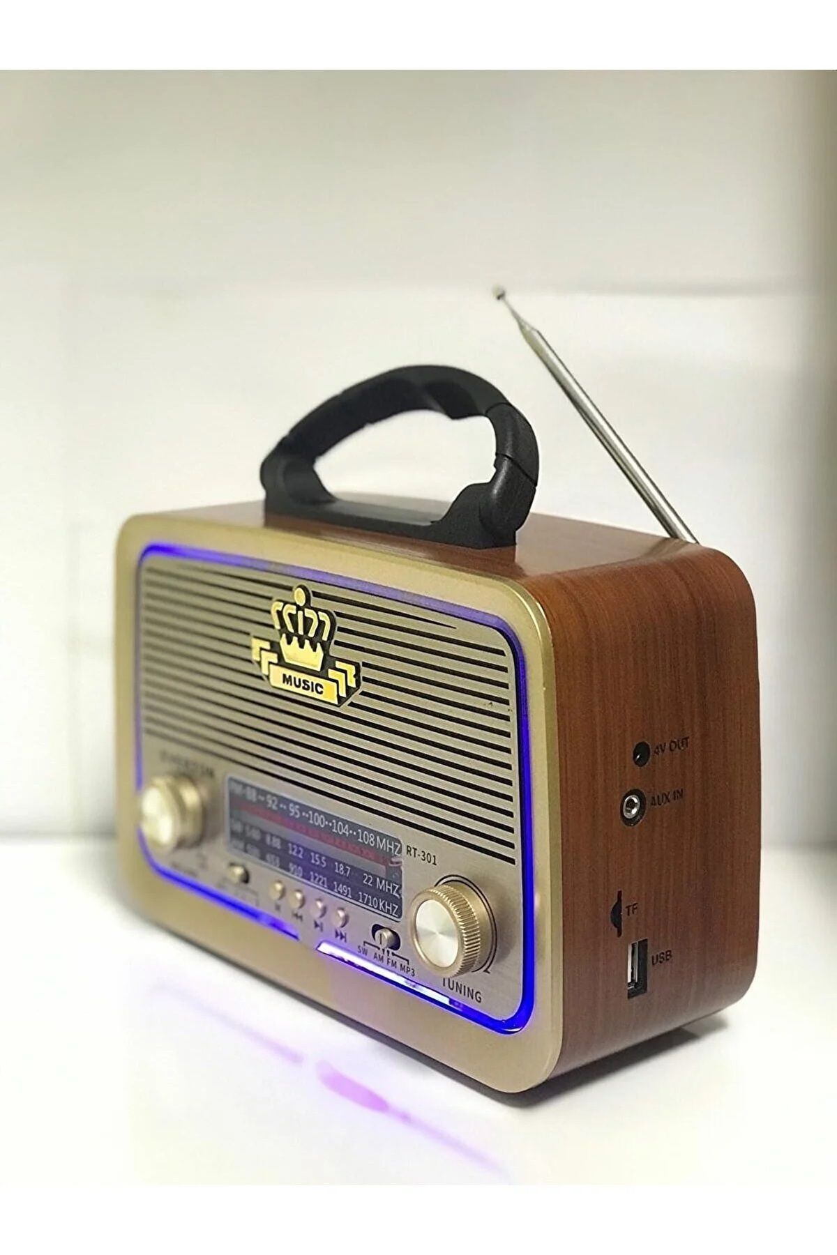 301 Eskitme Nostalji Tasarımlı Bluetoothlu Nostalji Radyo Fm-sd Kart-aux NSTJ000002001