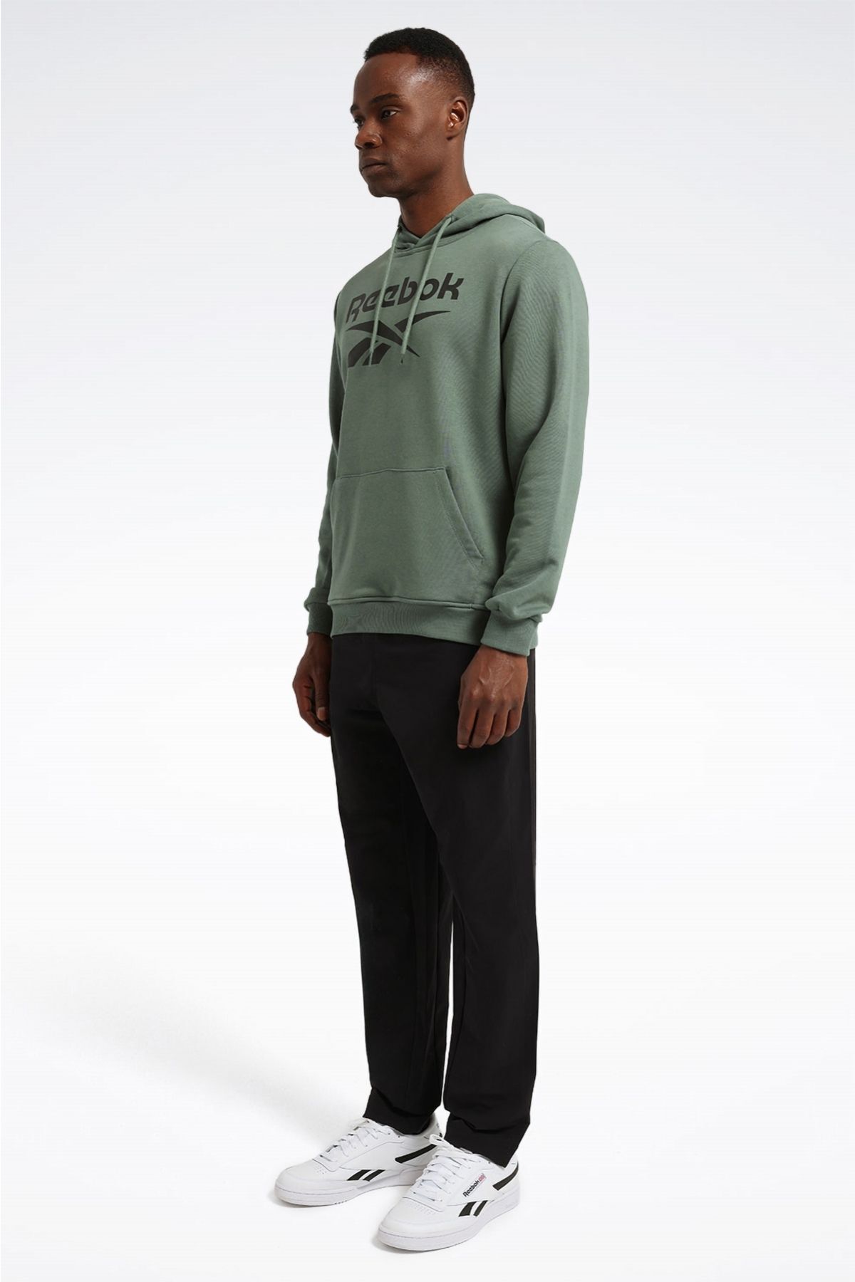 سویشرت مردانه خاکی ریباک | RI FT BIG LOGO OTH HOOD اورجینال - تصویر 3