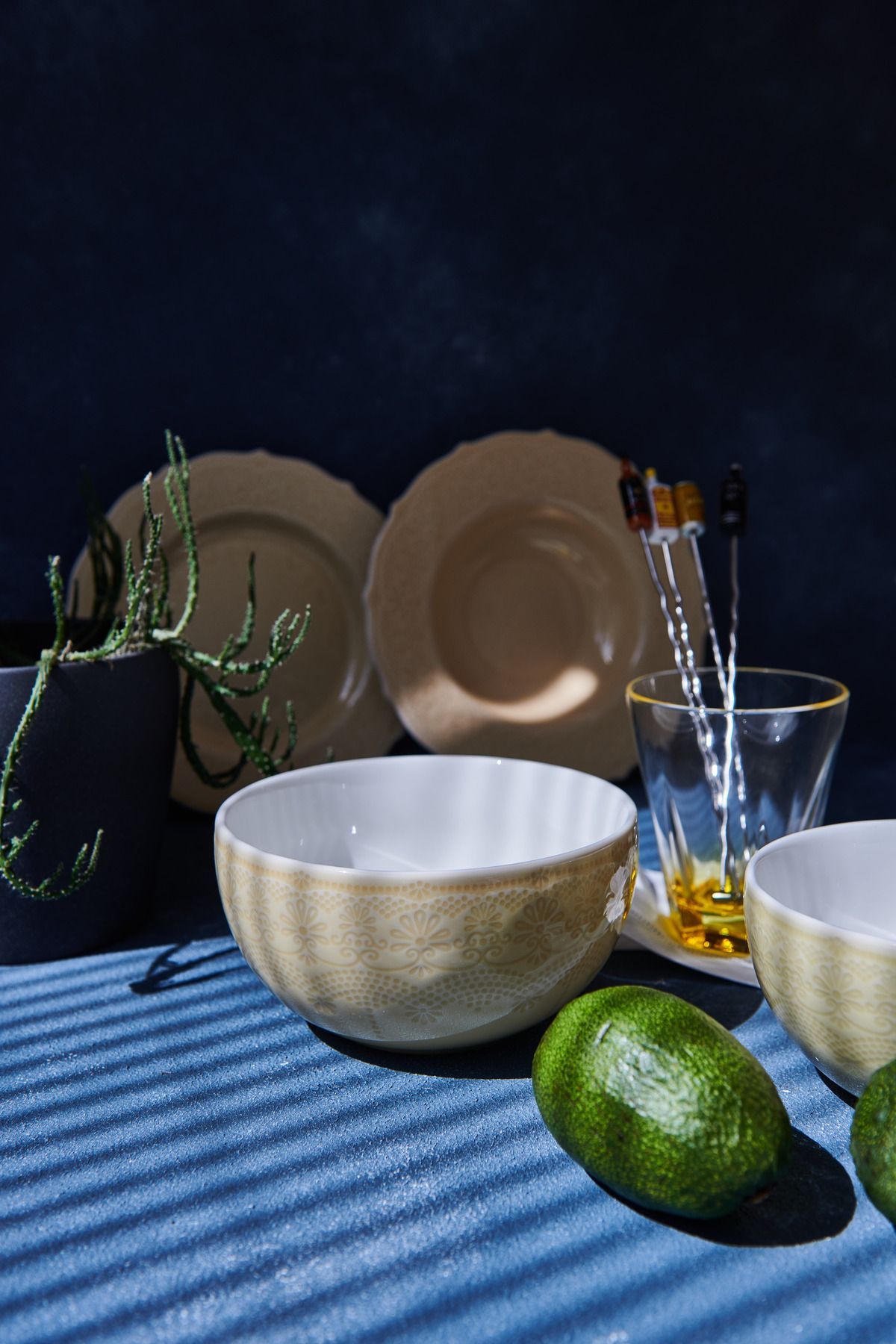 KANCAEV-Lace Collection Salad Bowl, 16cm. Yellow Sold as a Set of 2 3