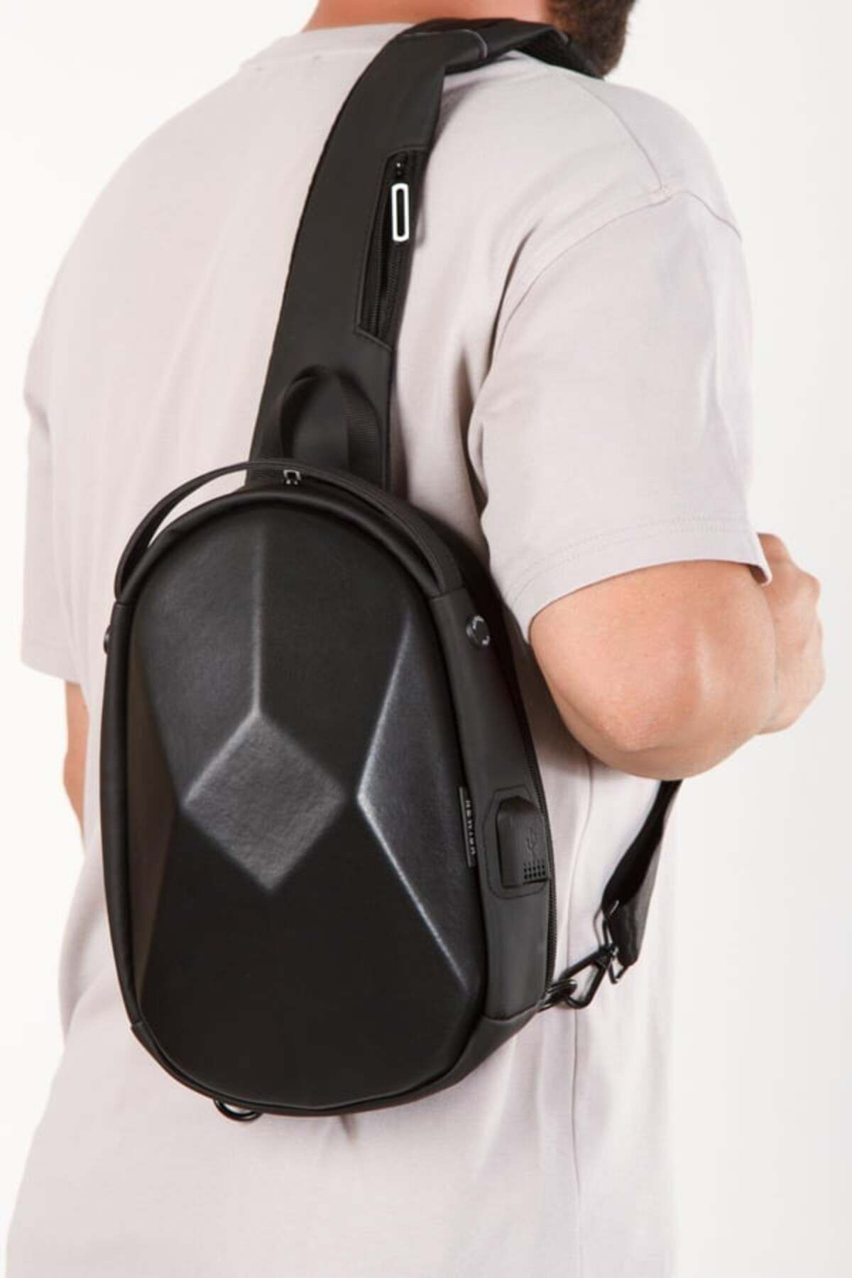 کوله پشتی زنانه مشکی Niki Leather | NKL2405 اورجینال - تصویر 2