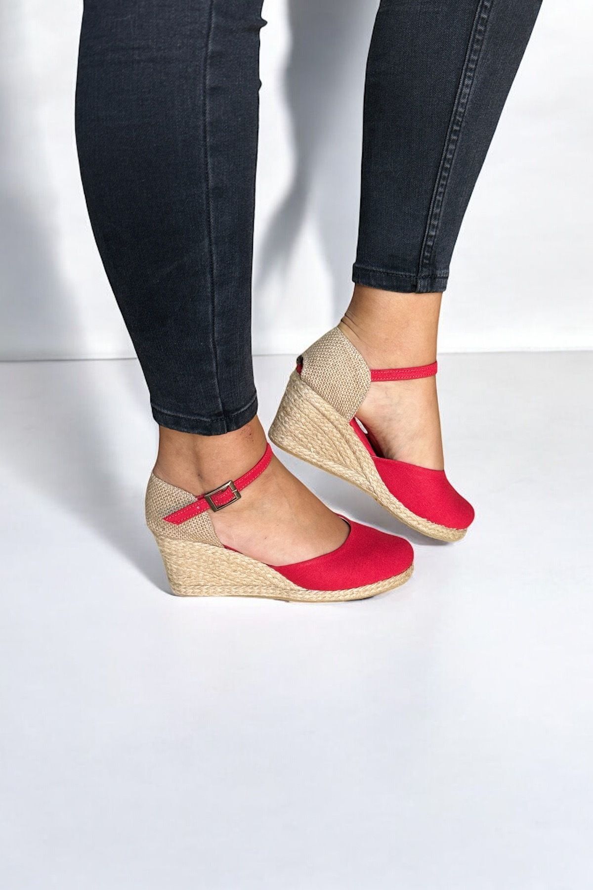 صندل زنانه قرمز Y&D Shoes | Y&D Shoes اورجینال - تصویر 3