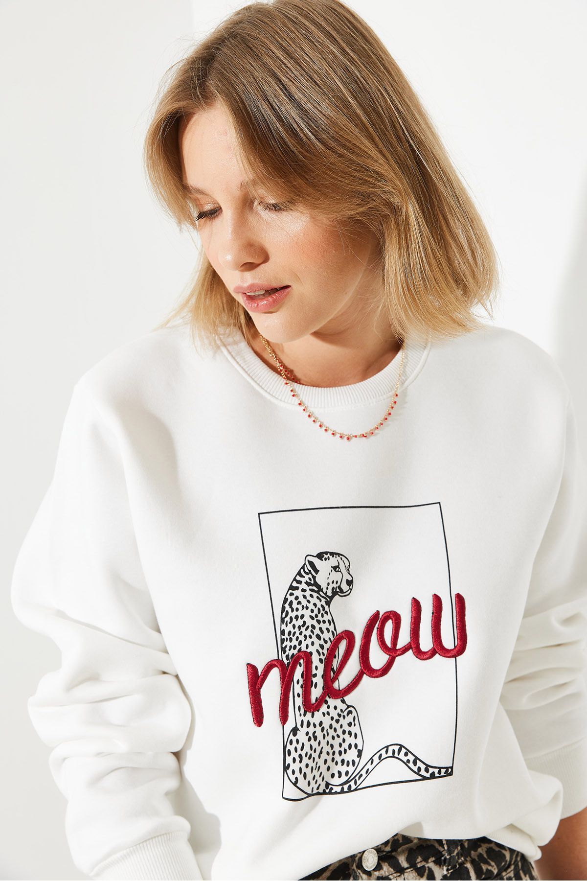 Bianco Lucci-Damen-Sweatshirt mit Leopardenmuster - 60251805 5