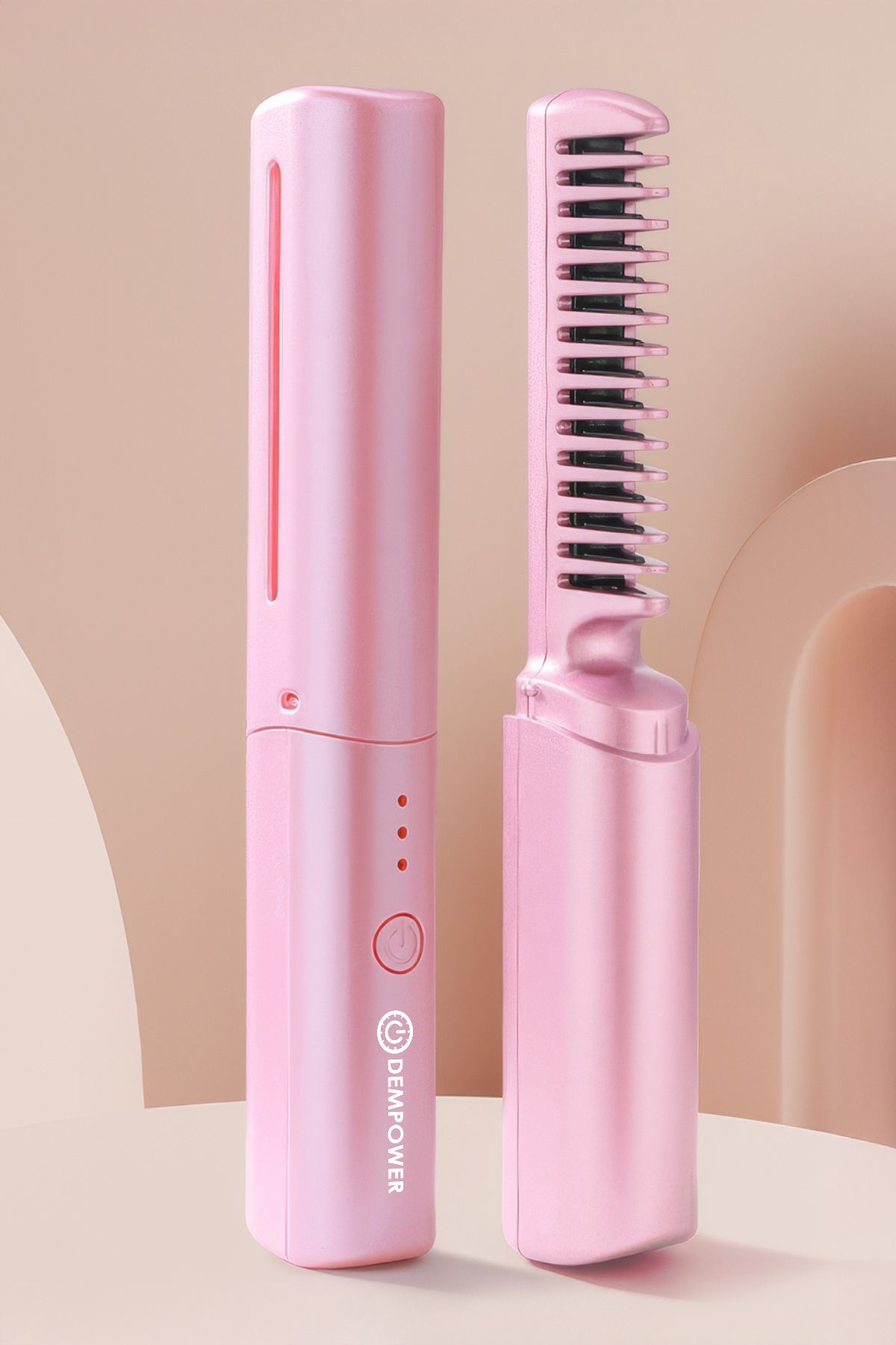 DEMPOWER Kablosuz Seramik Kaplama Saç Düzleştirme Tarağı