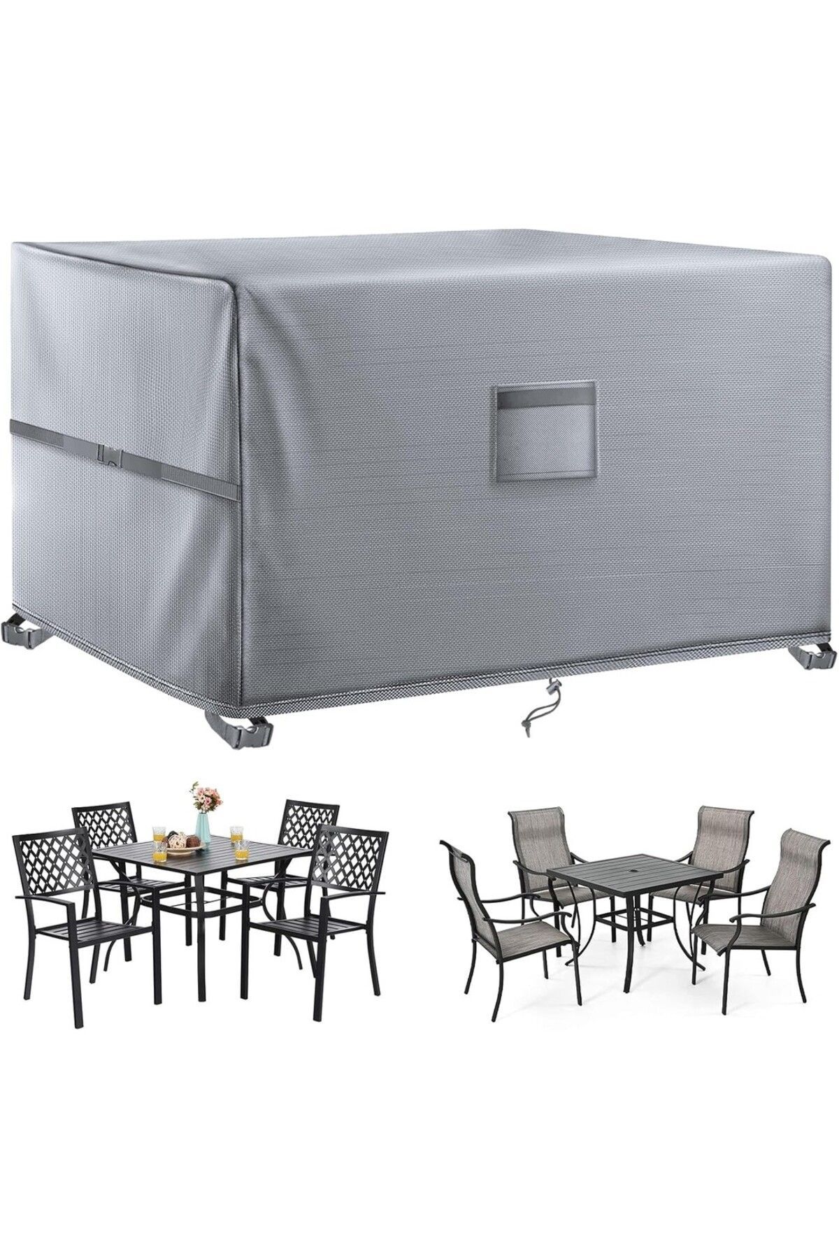 VARSTHREE Su Geçirmez Bahçe Mobilyası Kılıfı - 120x120x74 cm