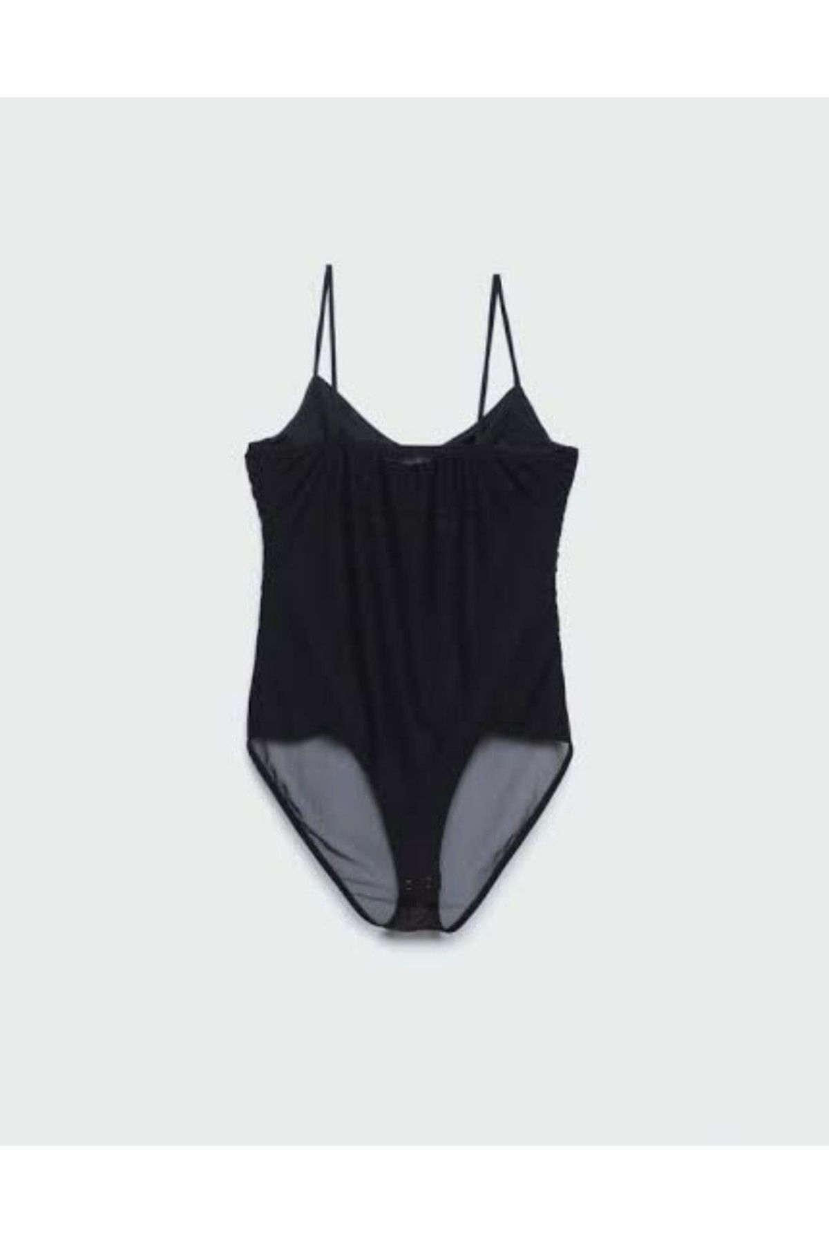 Butik-Allbucks Stradivarious, Tulle Corset Bodysuit Blouse with Snaps from the Bottom Abstrd0003 4