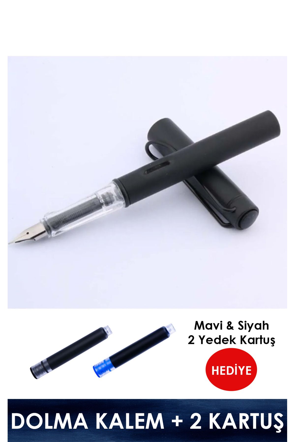 Vox Art Dolma Kalem -f- Uç - Mat Gövde (PİSTONLU) Siyah