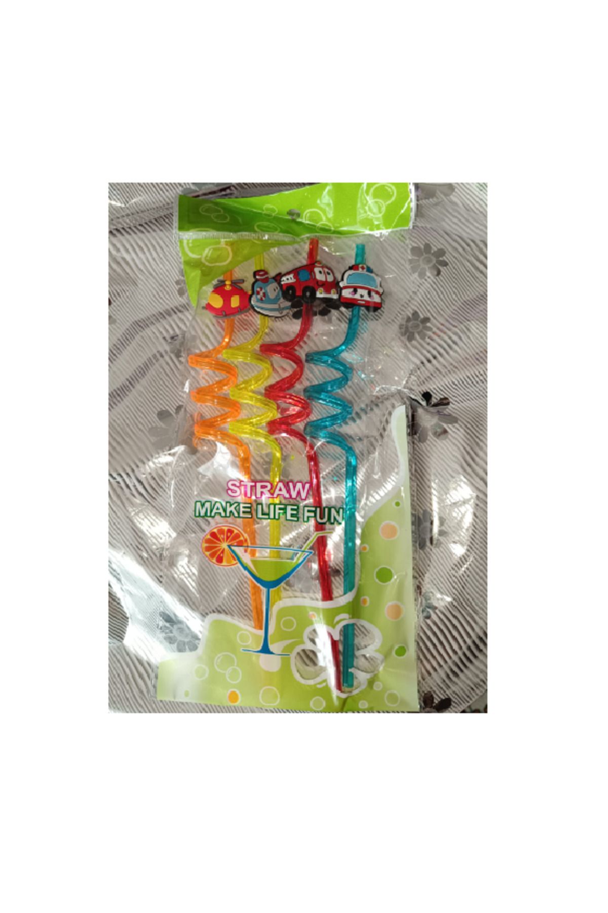 Fark Teknoloji Figürlü Pipet 4lü Eğlenceli Kokteyl Pipet