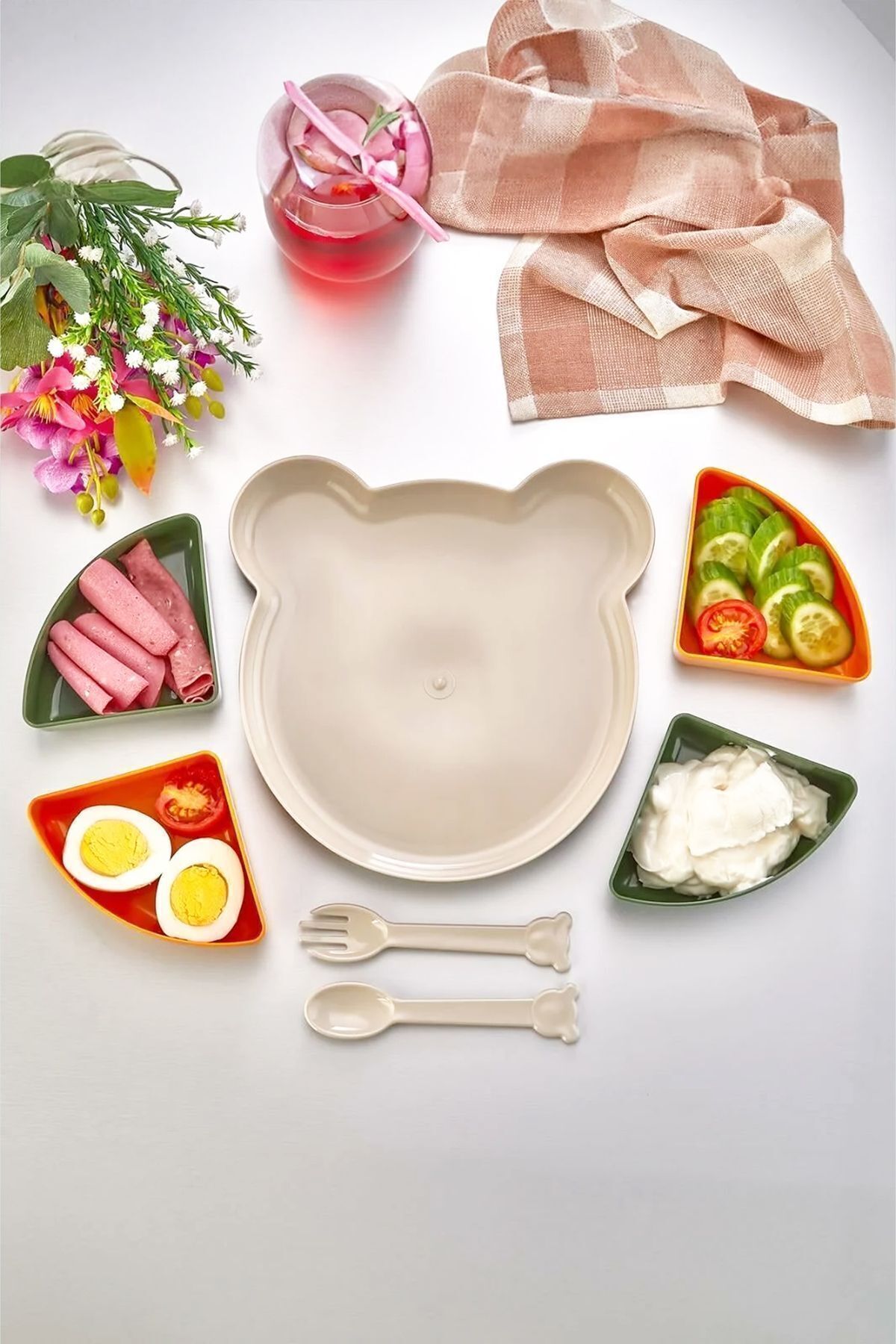ZM HOME Bebek Tabağı, Renkli Tabak, Mama Tabağı, Ek Gıda Başlangıç Tabağı fotoğrafı 2 (önizleme)