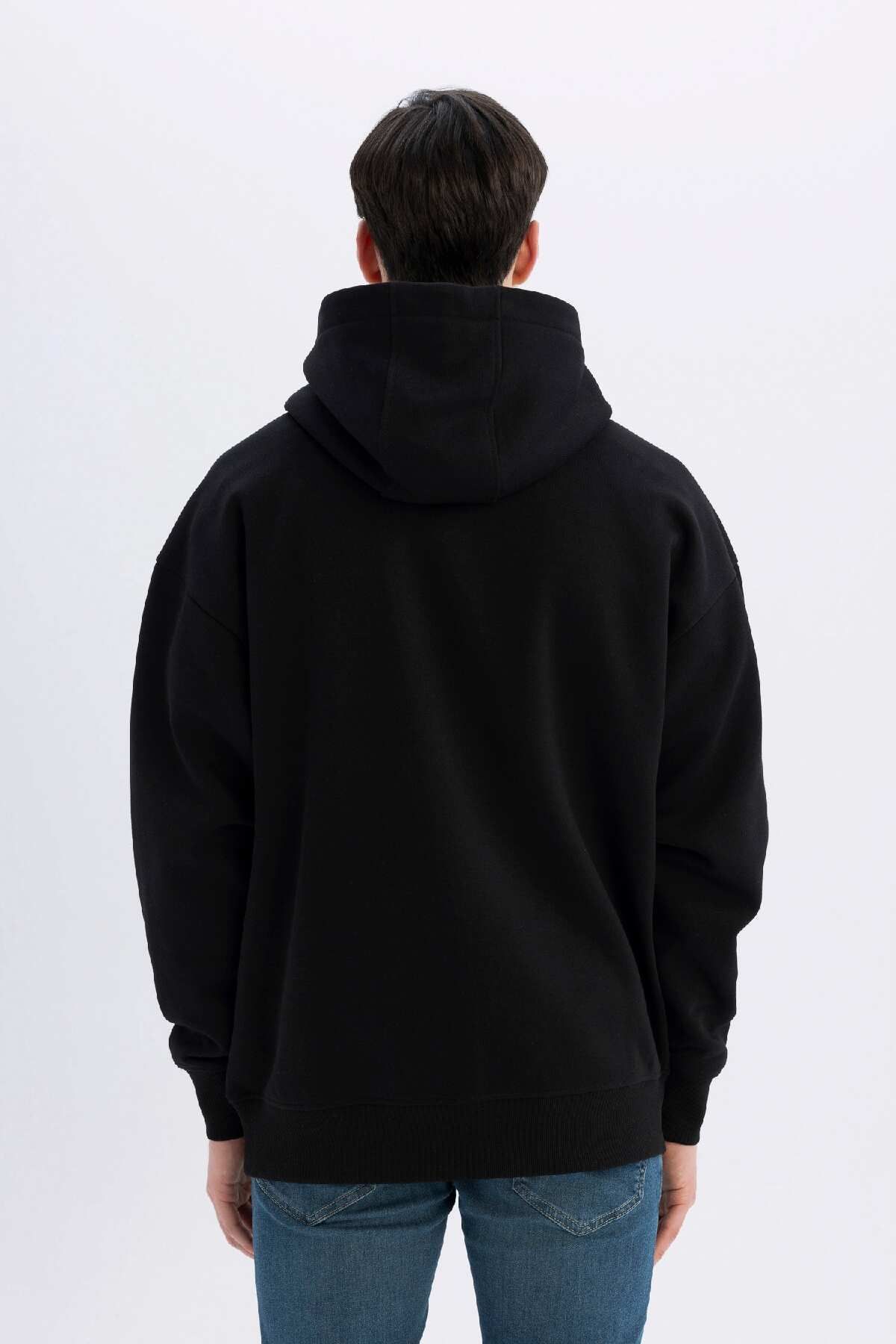 سویشرت مردانه مشکی دفاکتو | A4331AX24AU اورجینال - تصویر 6