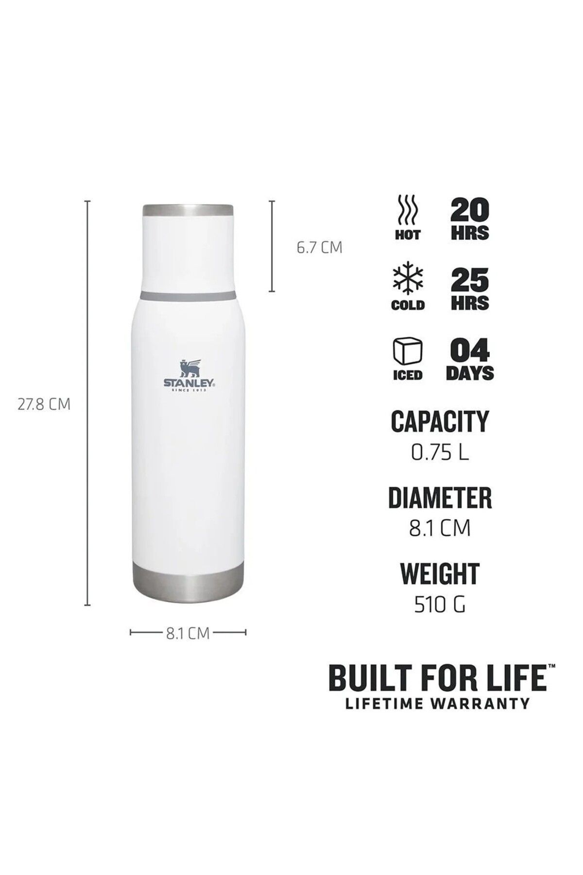 فلاسک  سفید استنلیStanley | BYKTBCSTNLY904071 اورجینال - تصویر 3