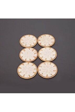 Mylamp Muteber Doğal Sedefli 6'lı Bardak Altlığı