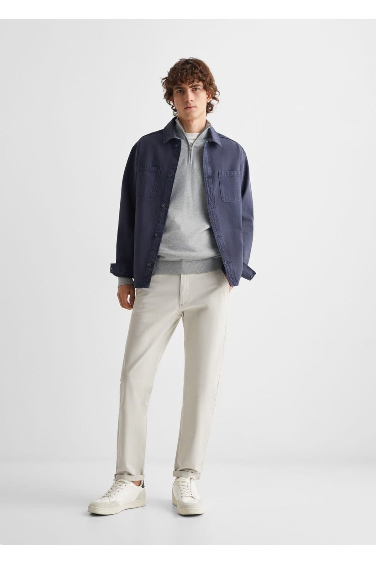 شلوار مردانه آبی MANGO Teen | 67000669 اورجینال - تصویر 2