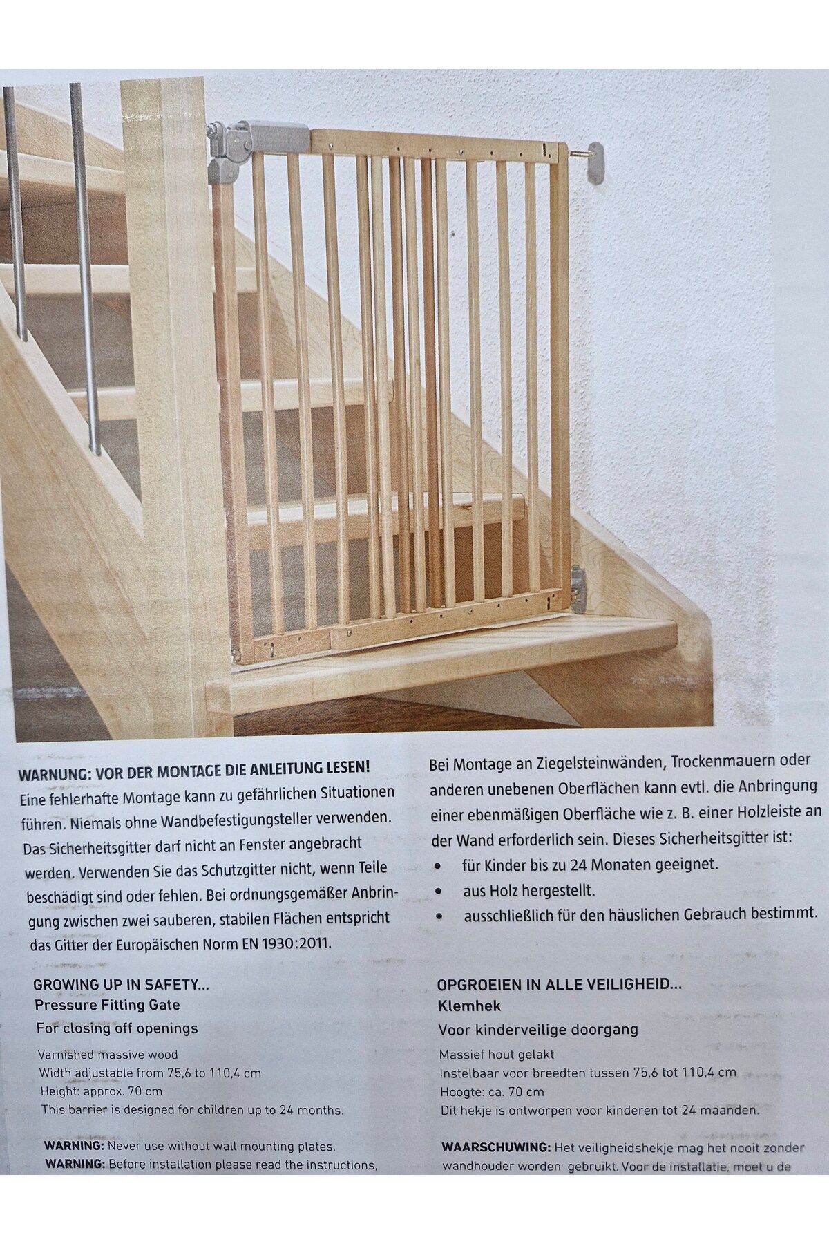 Genel Markalar Merdiven Çocuk Koruma Korkuluk 75,6 - 110,4 fotoğrafı 2 (önizleme)