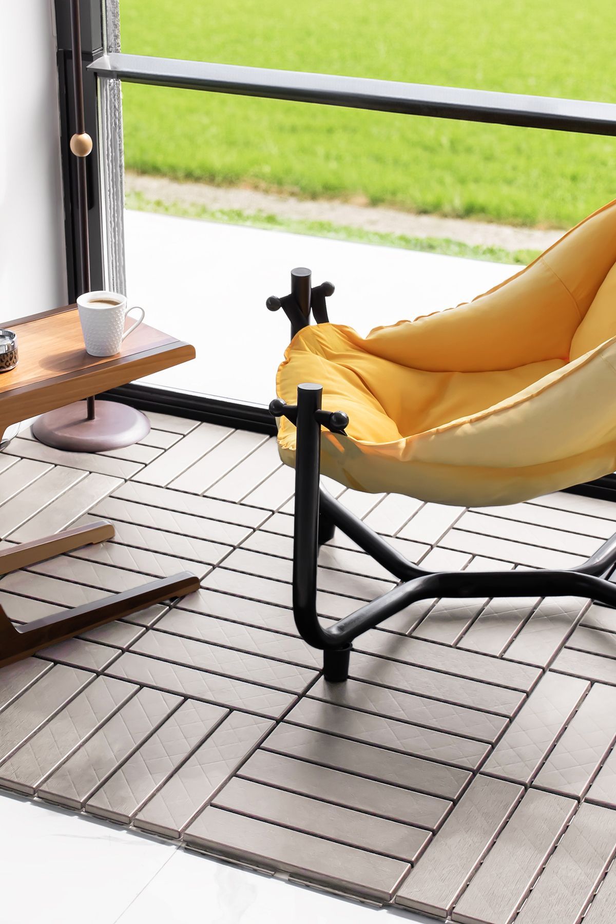 Porsima-1177 Model Placi de exterior din plastic dur - Covoraș de baie cu latte pentru balcon, terasă, podea 5