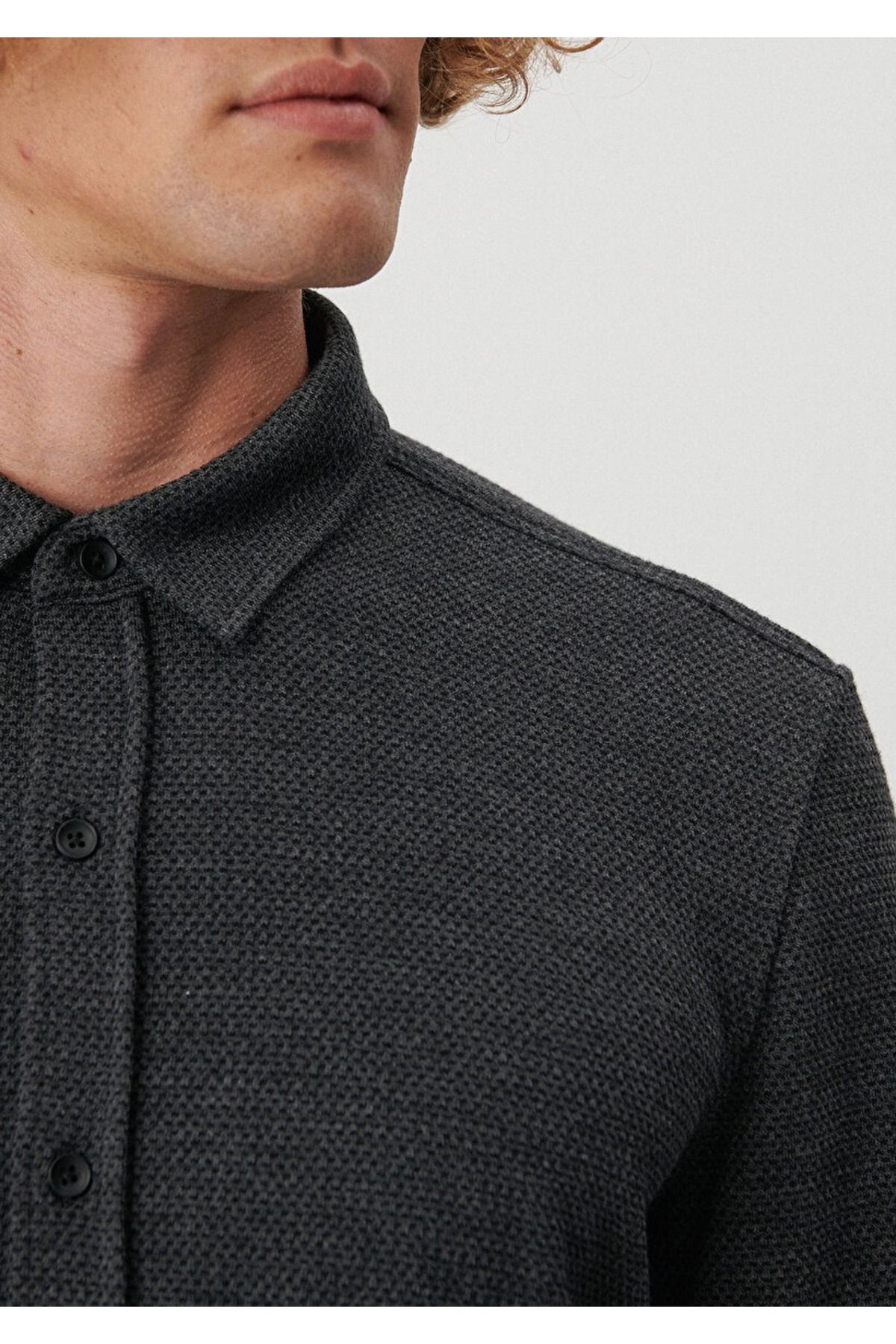 پیراهن مردانه خاکستری ماوی | SS0000000033751 اورجینال - تصویر 5