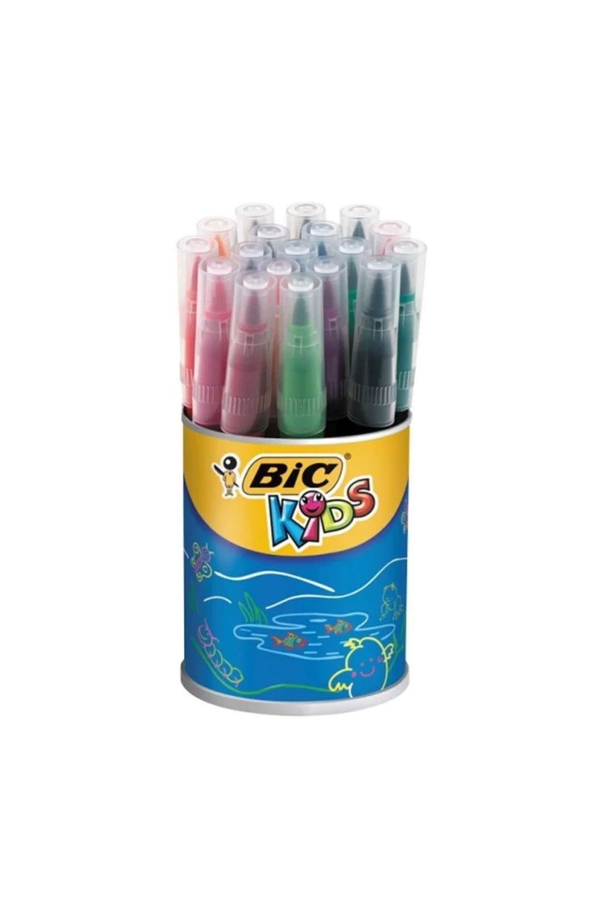 Bic Visaquarelle 18 Colors Jar Brush Tip Felt Paint Pen Trendyol