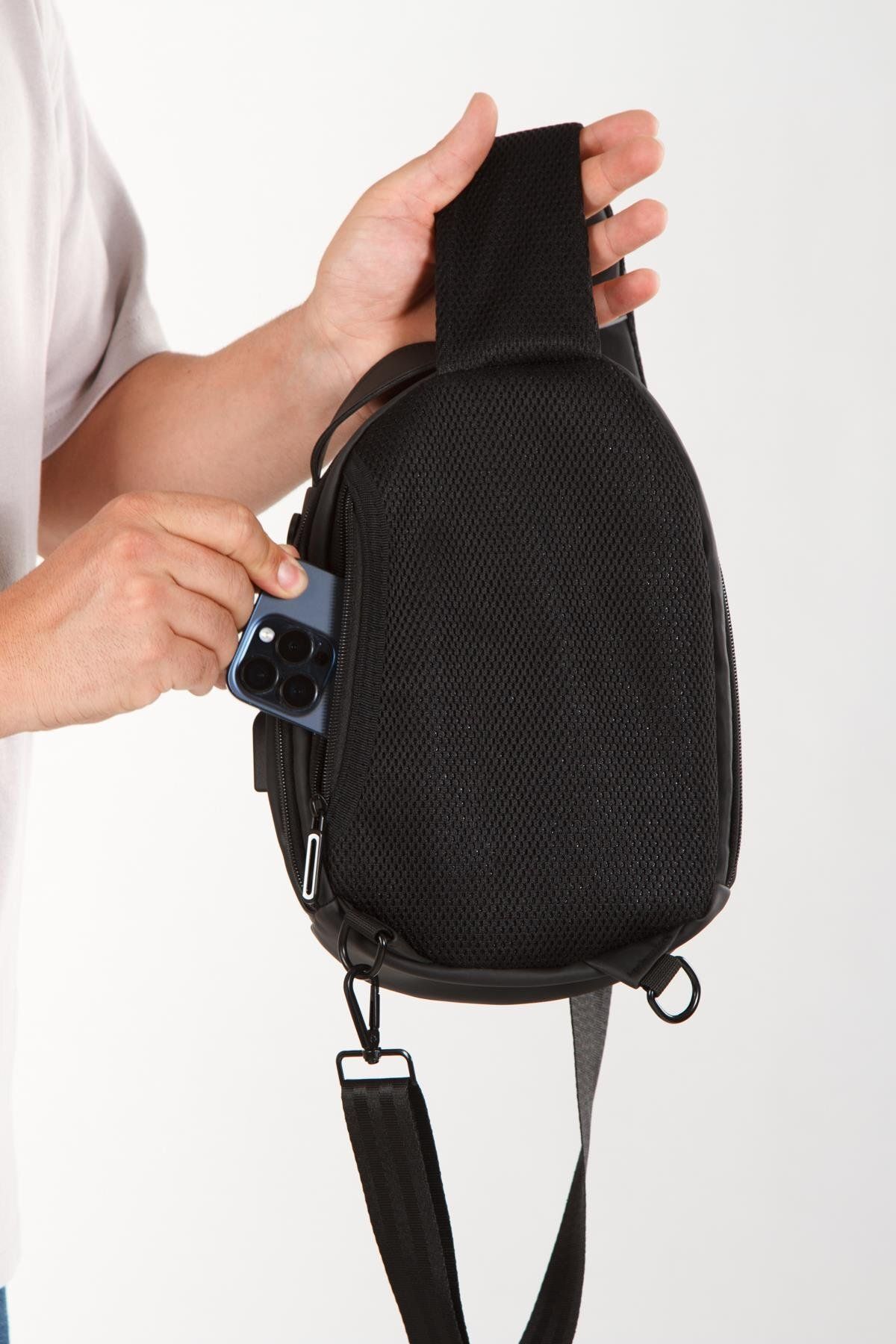 کوله پشتی زنانه مشکی Niki Leather | NKL2405 اورجینال - تصویر 4