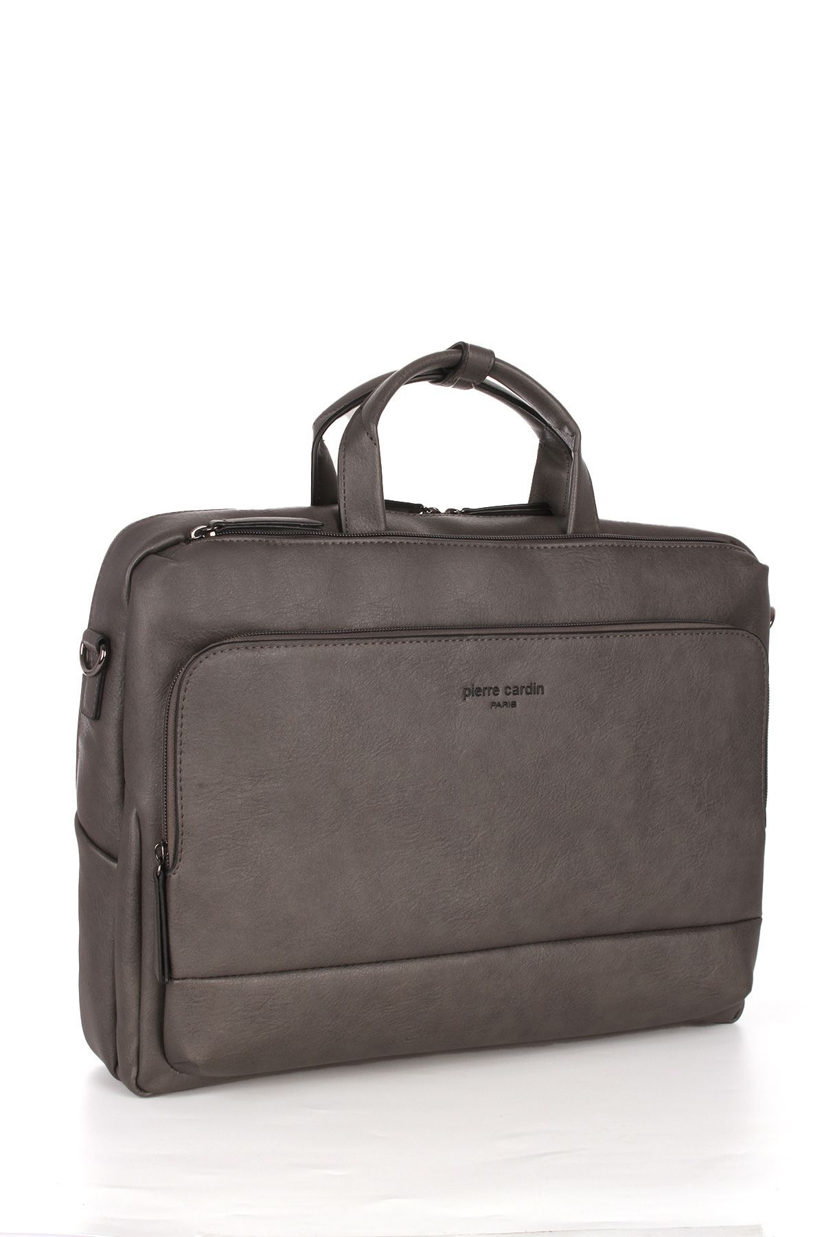 کیف نوت بوک Pirre Cardin 01PC00109 کیف وگان ضد آب خاکستری Pierre Cardin