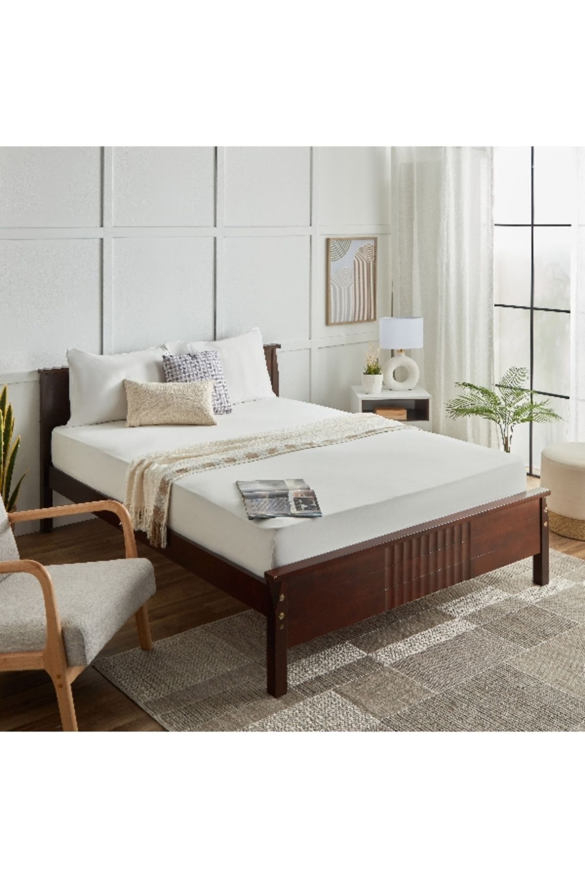Home Box-Ferum Micro Jersey King Fitted Sheet - 180x200+30 cm 7