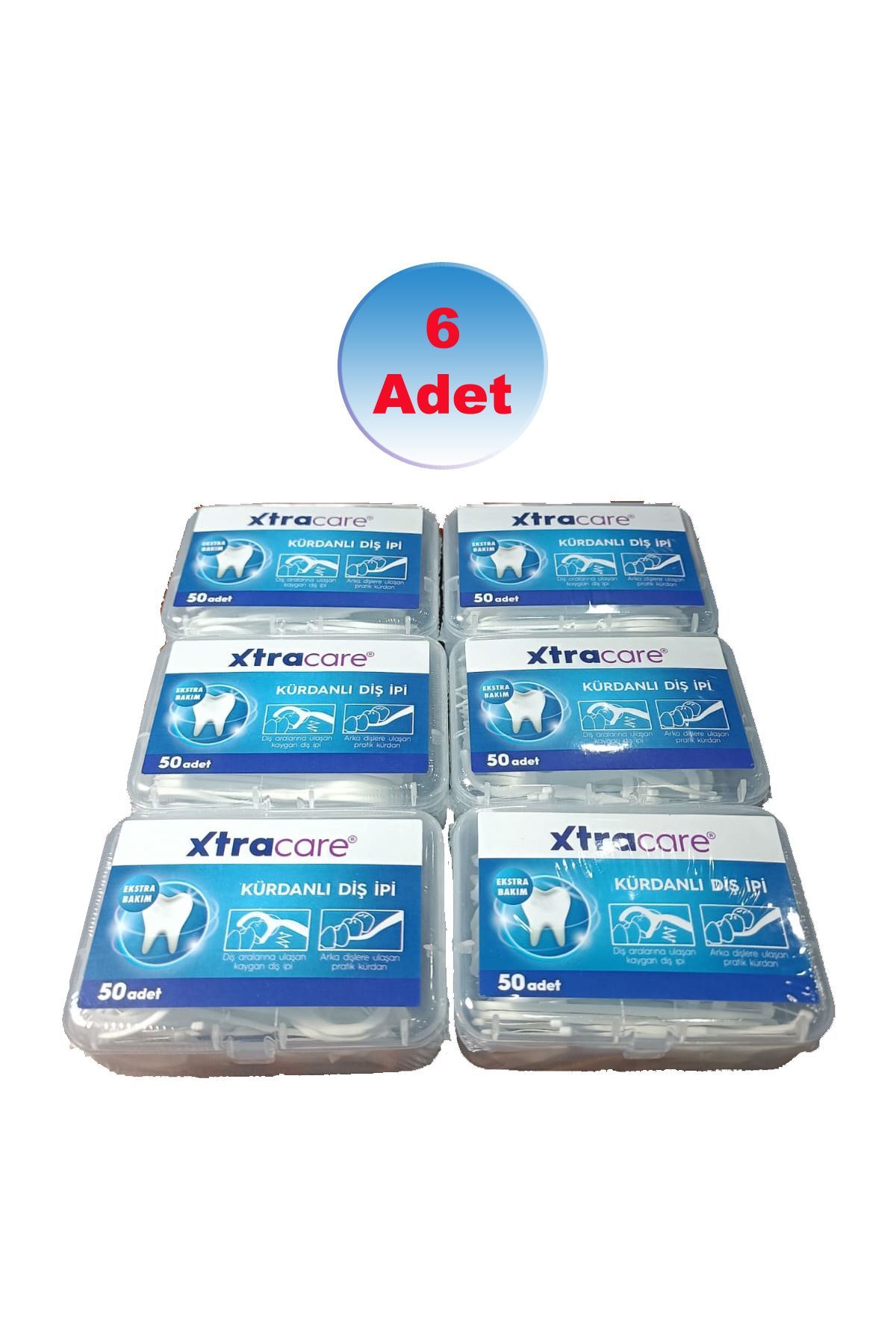 Xtracare Kürdanlı Diş ipi 50 li (6 Adet)
