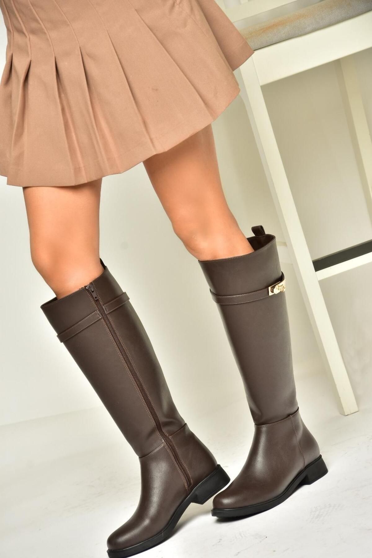 Fox Shoes-R 312225309   Braune klassische Damenstiefel 2