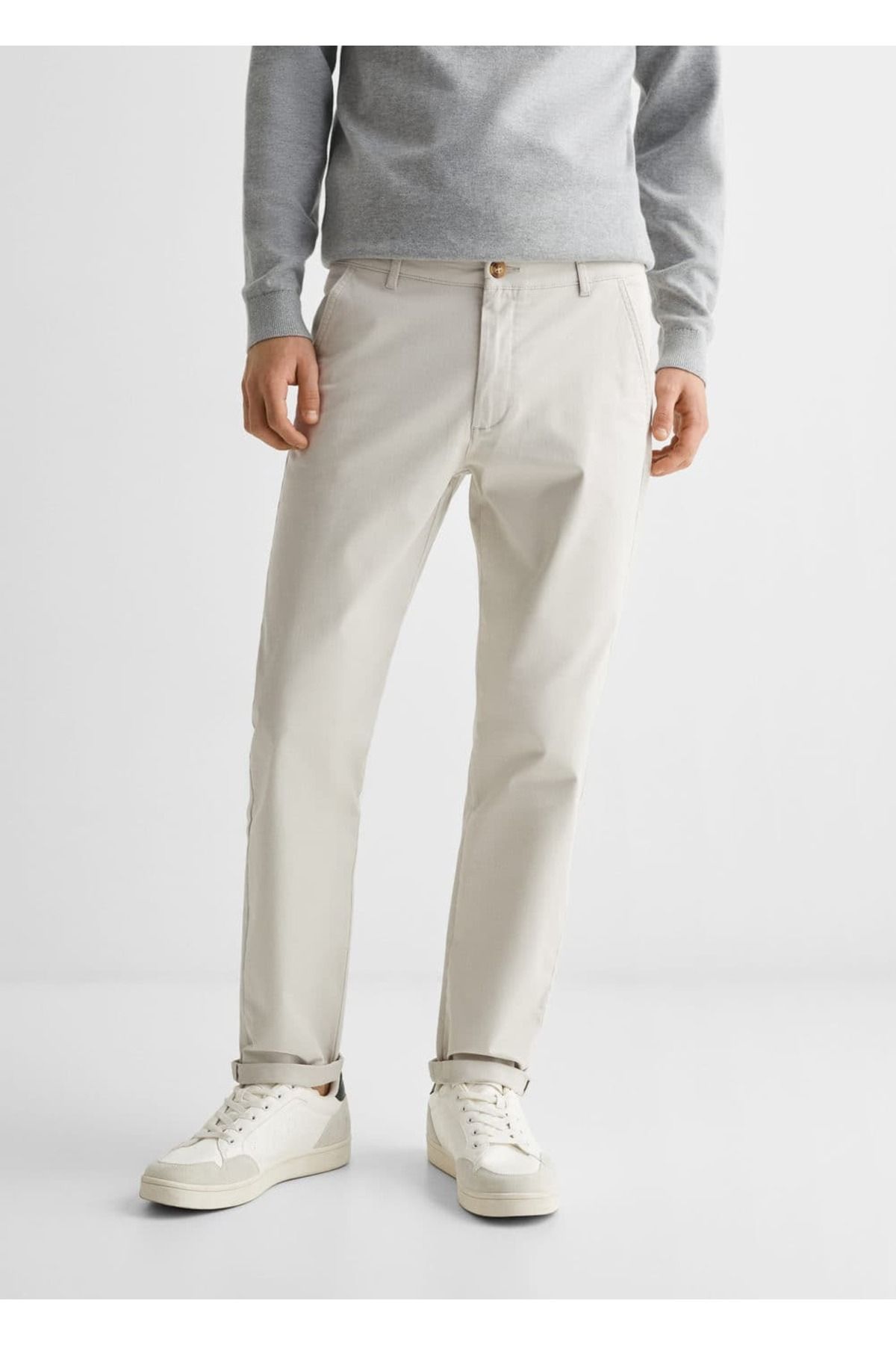 شلوار مردانه آبی MANGO Teen | 67000669 اورجینال - تصویر 7