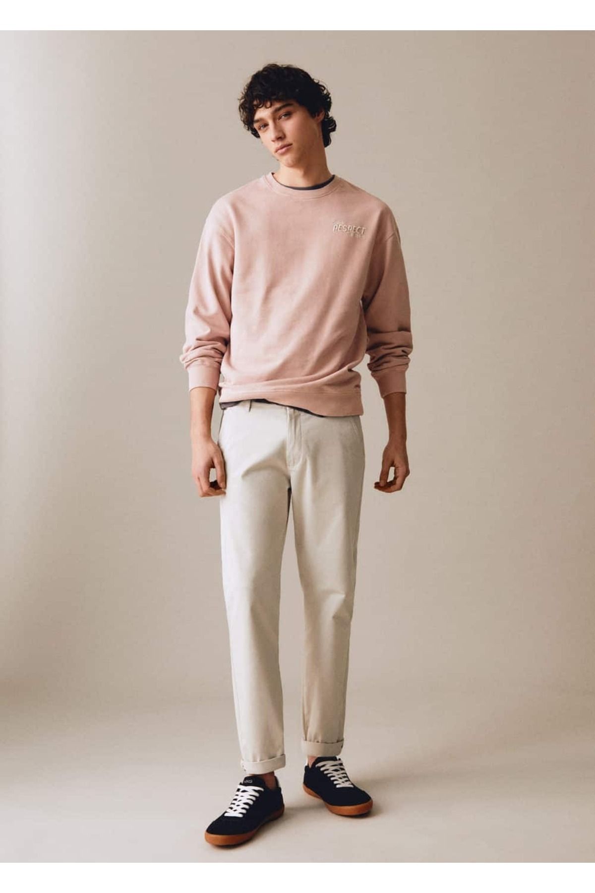 شلوار مردانه آبی MANGO Teen | 67000669 اورجینال - تصویر 5