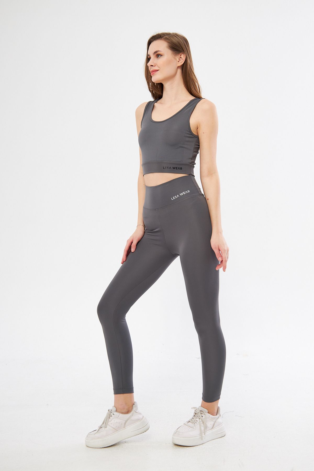 High Waist Lycra Roll-Up Tights Crop Set