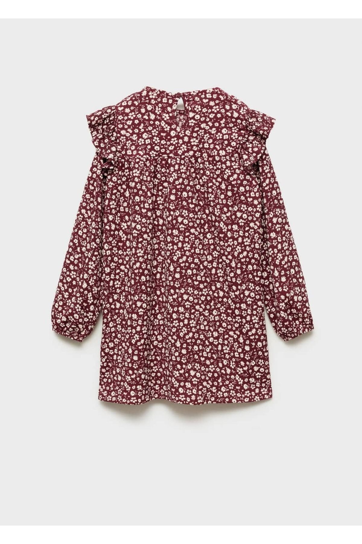 لباس مجلسی دخترانه بورگوندی منگوMANGO Kids | 77037715 اورجینال - تصویر 2