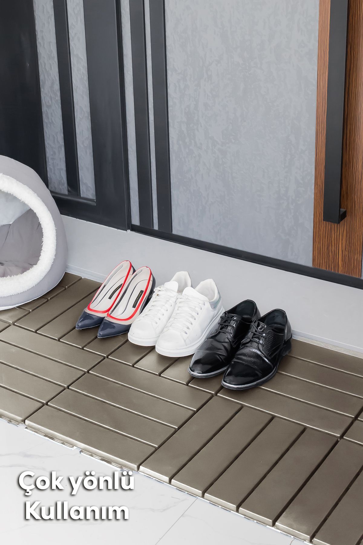 Porsima-1177 Model Placi de exterior din plastic dur - Covoraș de baie cu latte pentru balcon, terasă, podea 6