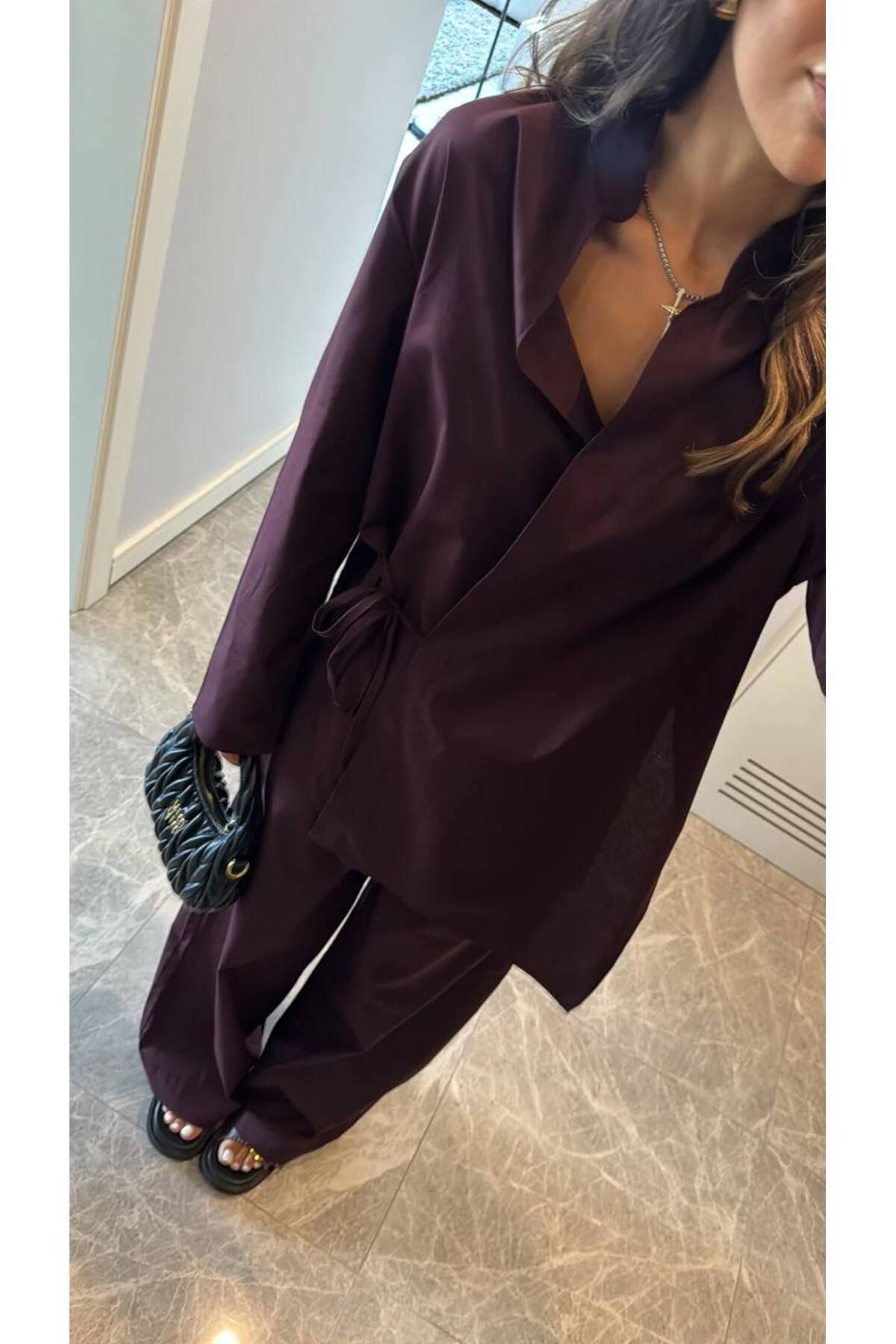 My Blog-Halley Lila Hemd- und Hosen-Set – seitlich gebunden 2