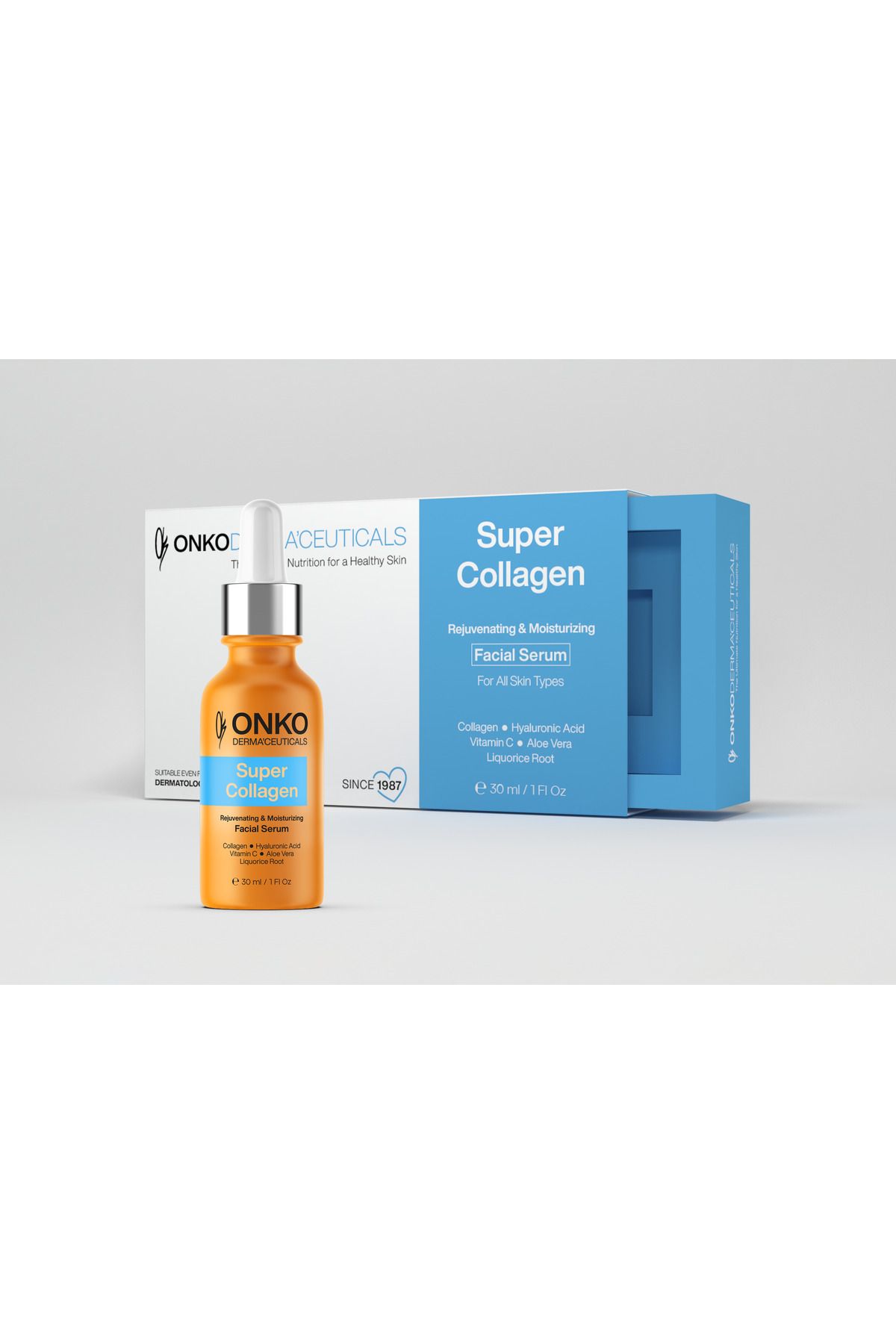 Onko Dermaceuticals-Super Collagen Hautpflegeserum 30 ml. Hydrolysiertes Kollagen 3