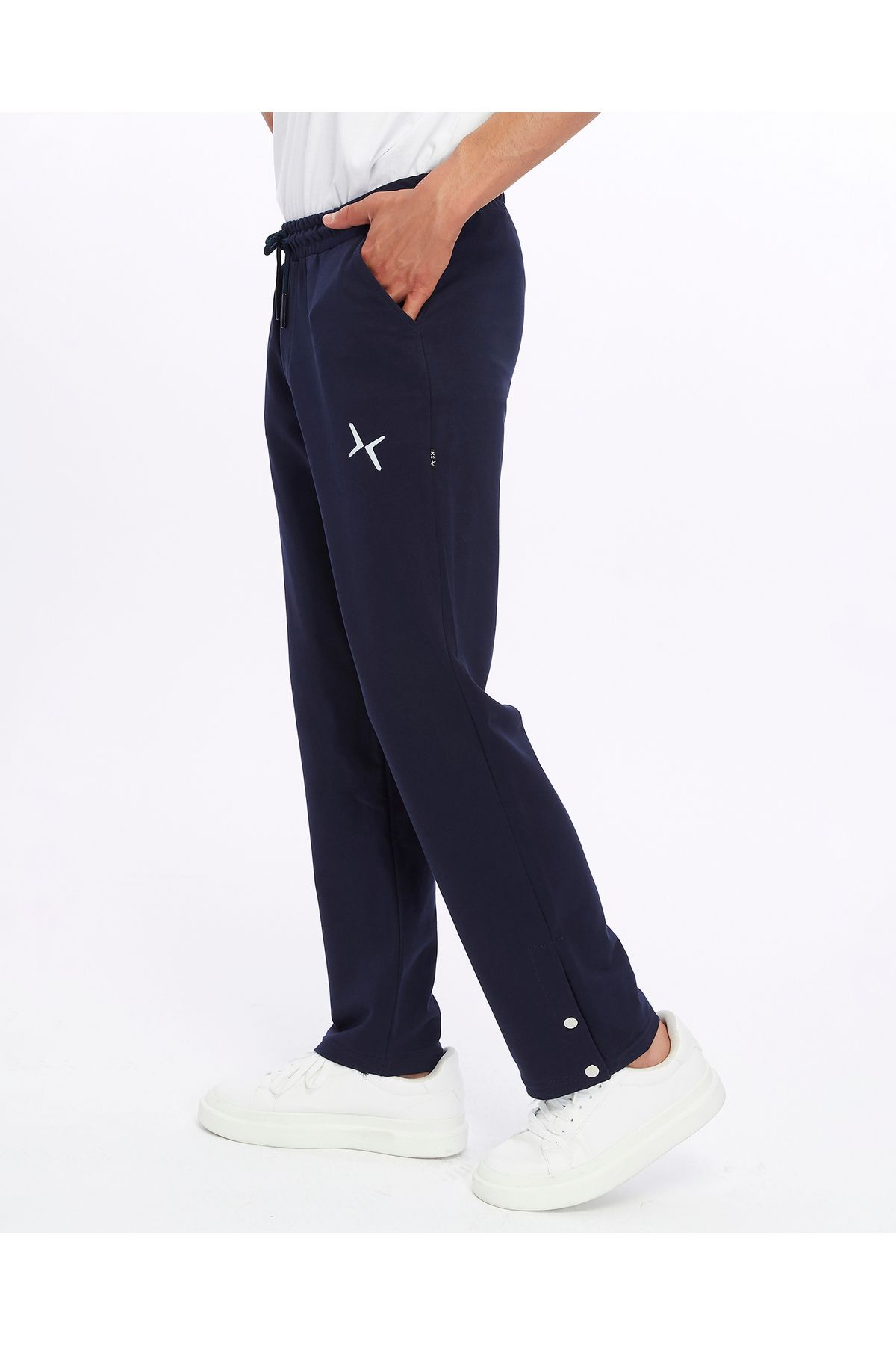 Sweatpants with snaps on side store